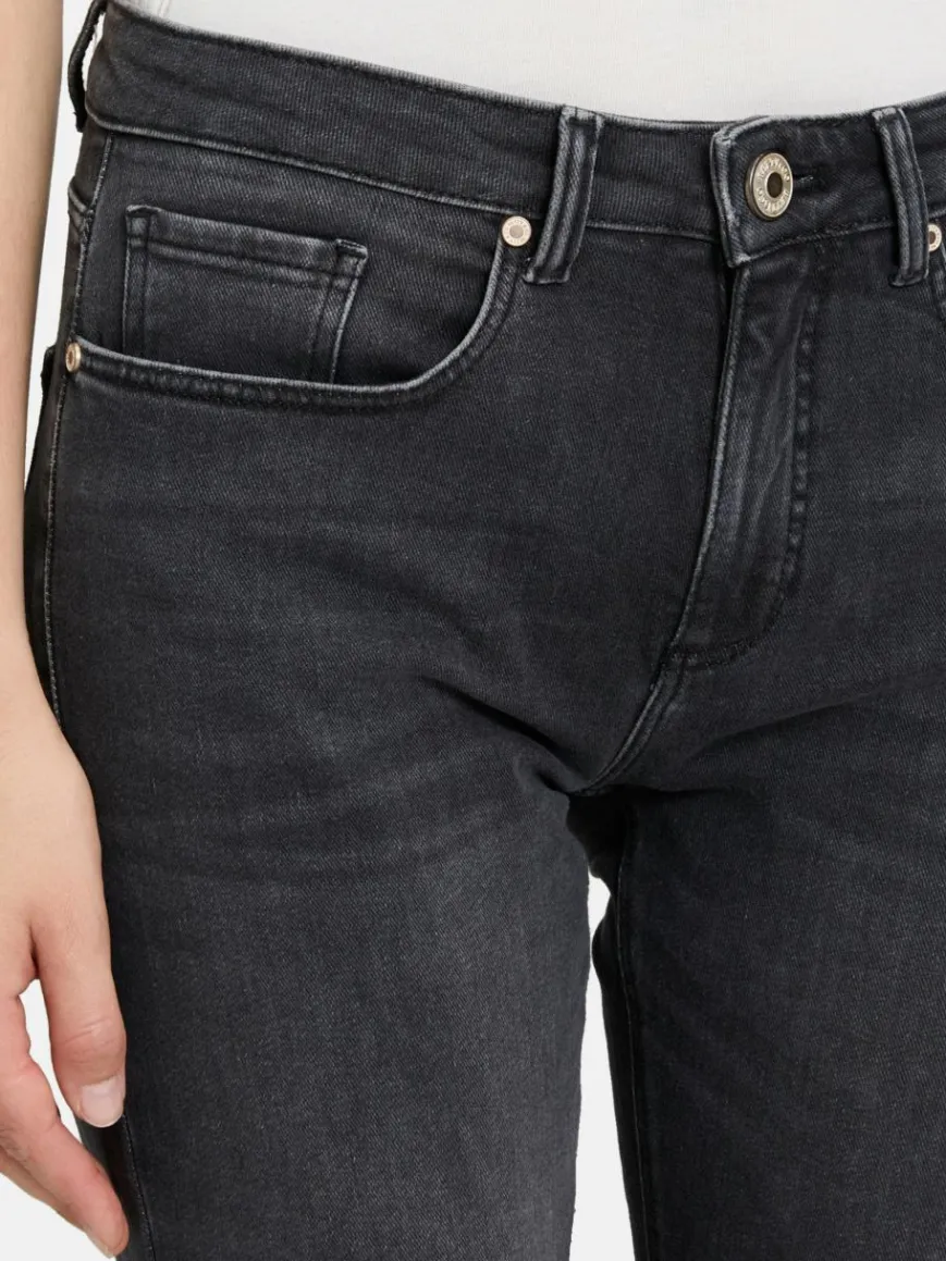 Betty & Co Jeans*Damen Basic-Jeans grau denim uni