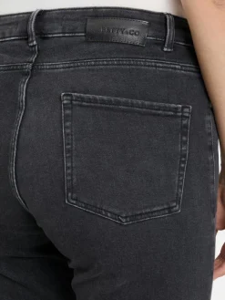 Betty & Co Jeans*Damen Basic-Jeans grau denim uni