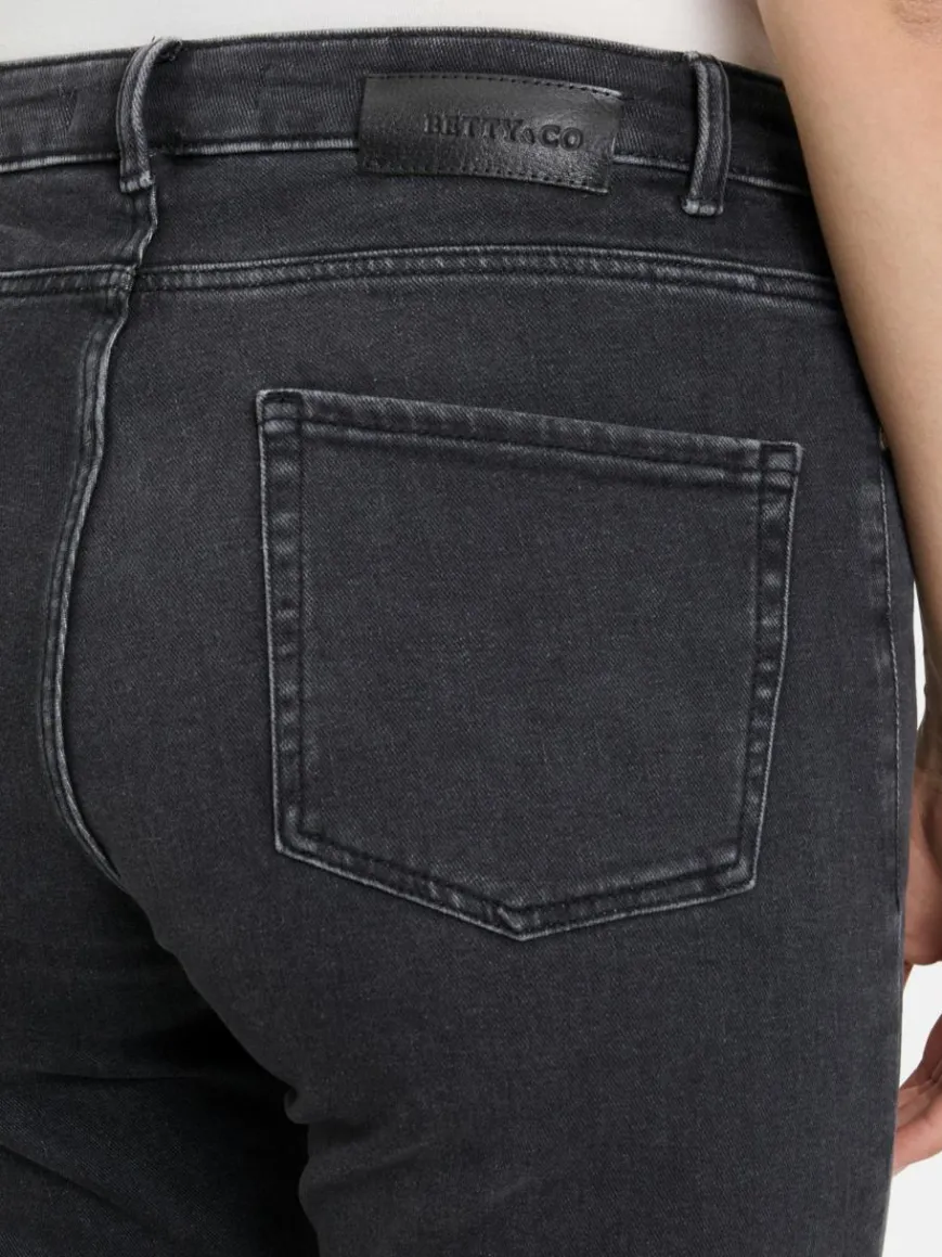 Betty & Co Jeans*Damen Basic-Jeans grau denim uni