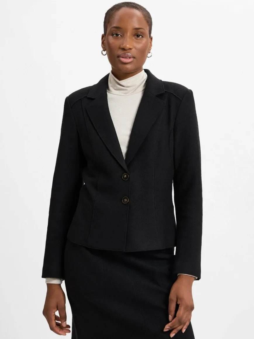 Marc Cain Collections Blazer*Damen Baukasten-Blazer schwarz uni