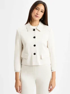 Marc Cain Collections Blazer*Damen Baukasten-Sweatblazer ecru uni