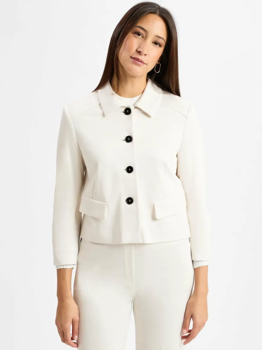 Marc Cain Collections Blazer*Damen Baukasten-Sweatblazer ecru uni