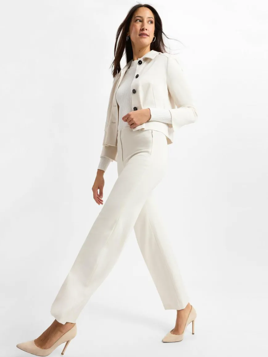 Marc Cain Collections Blazer*Damen Baukasten-Sweatblazer ecru uni