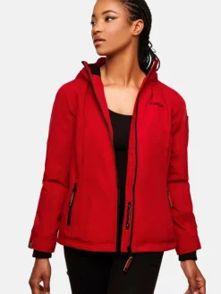 Marikoo Jacken & Westen*Damen Übergangsjacke - Brombeere rot uni