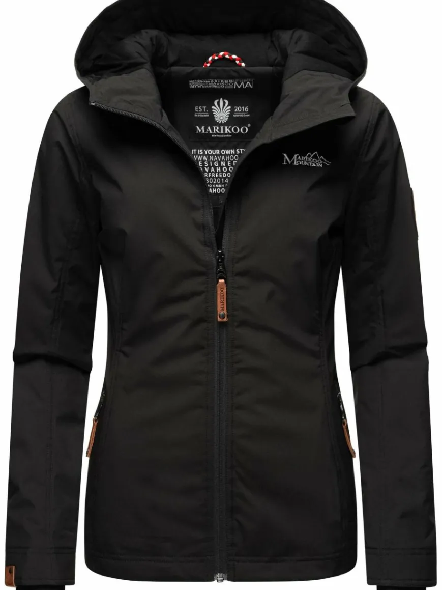Marikoo Jacken & Westen*Damen Übergangsjacke - Brombeere schwarz uni