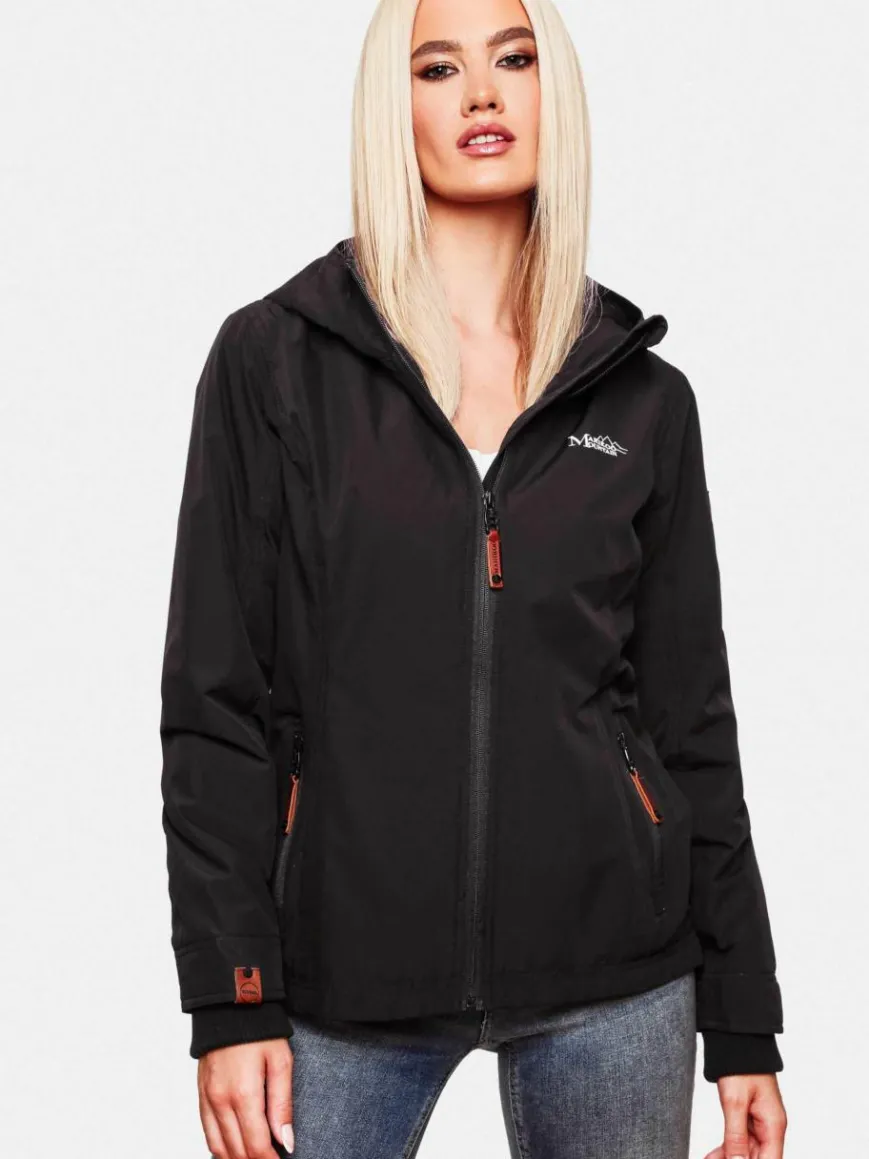 Marikoo Jacken & Westen*Damen Übergangsjacke - Brombeere schwarz uni