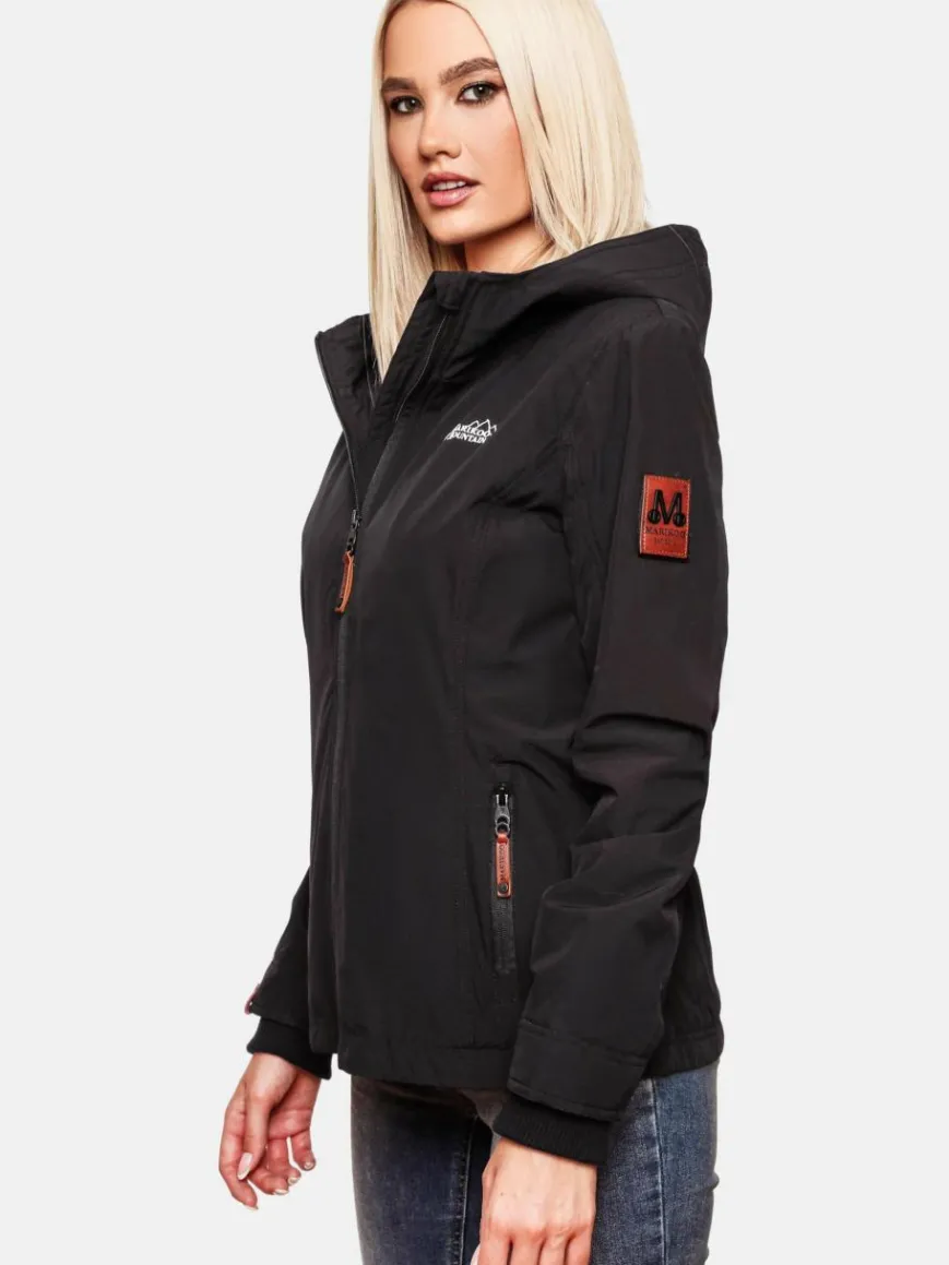 Marikoo Jacken & Westen*Damen Übergangsjacke - Brombeere schwarz uni