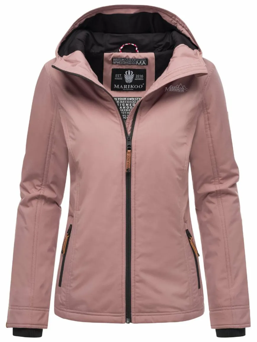 Marikoo Jacken & Westen*Damen Übergangsjacke - Brombeere altrosa uni