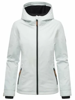 Marikoo Jacken & Westen*Damen Übergangsjacke - Brombeere weiß uni