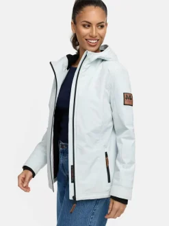 Marikoo Jacken & Westen*Damen Übergangsjacke - Brombeere weiß uni