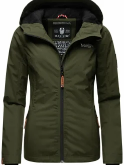 Marikoo Jacken & Westen*Damen Übergangsjacke - Brombeere oliv uni