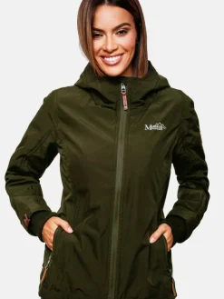 Marikoo Jacken & Westen*Damen Übergangsjacke - Brombeere oliv uni