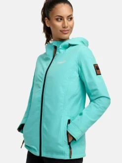 Marikoo Jacken & Westen*Damen Übergangsjacke - Brombeere aqua uni