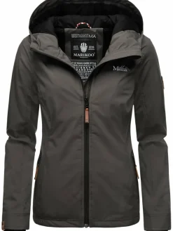 Marikoo Jacken & Westen*Damen Übergangsjacke - Brombeere anthrazit uni