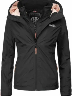 Marikoo Jacken & Westen*Damen Übergangsjacke - Erdbeere schwarz uni