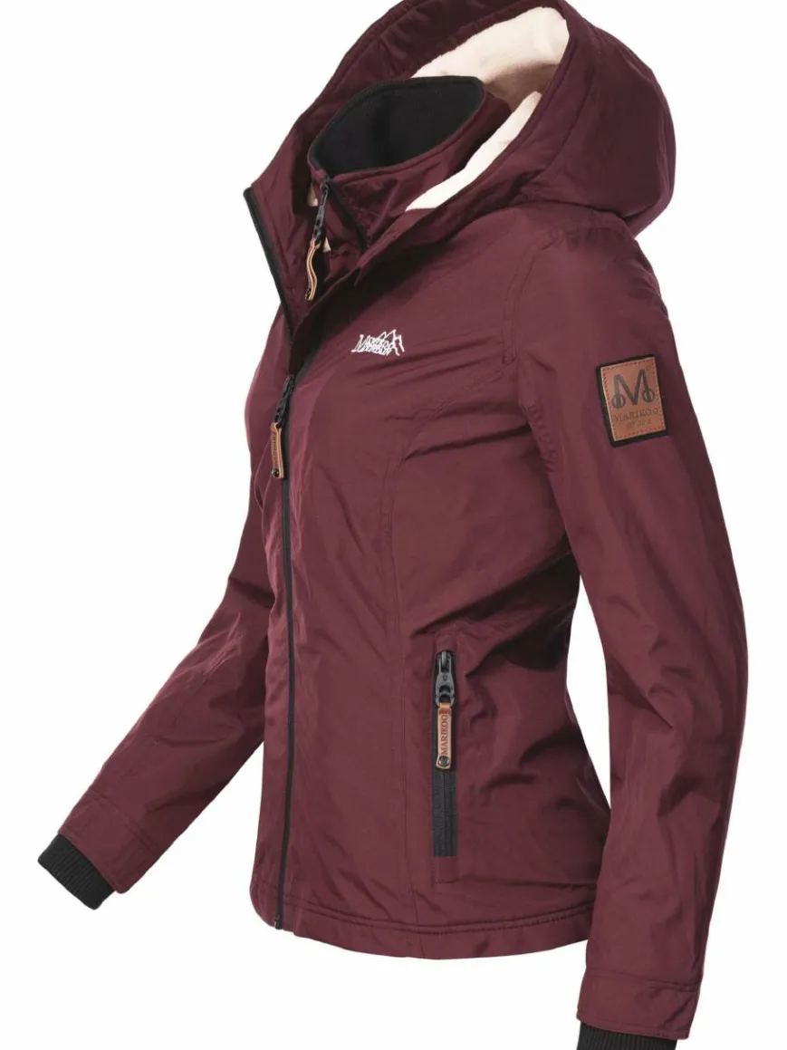 Marikoo Jacken & Westen*Damen Übergangsjacke - Erdbeere bordeaux uni