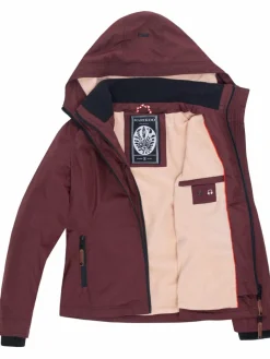 Marikoo Jacken & Westen*Damen Übergangsjacke - Erdbeere bordeaux uni