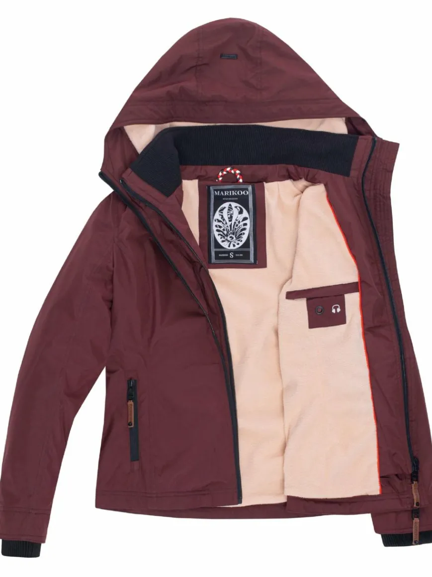 Marikoo Jacken & Westen*Damen Übergangsjacke - Erdbeere bordeaux uni