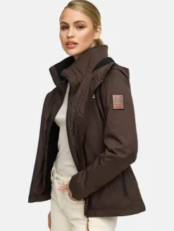 Marikoo Jacken & Westen*Damen Übergangsjacke - Erdbeere schoko uni