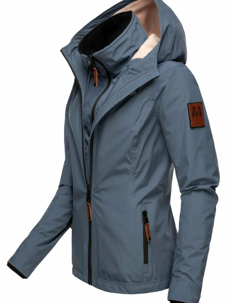 Marikoo Jacken & Westen*Damen Übergangsjacke - Erdbeere blau uni