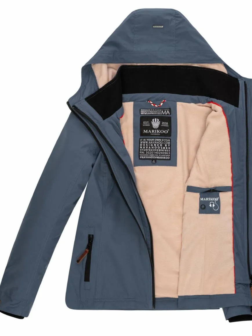 Marikoo Jacken & Westen*Damen Übergangsjacke - Erdbeere blau uni