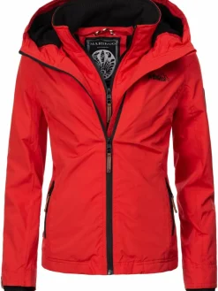 Marikoo Jacken & Westen*Damen Übergangsjacke - Erdbeere rot uni