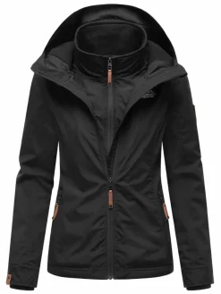 Marikoo Jacken & Westen*Damen Übergangsjacke - Erdbeere schwarz uni