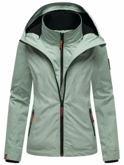 Marikoo Jacken & Westen*Damen Übergangsjacke - Erdbeere mint uni