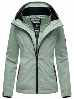 Marikoo Jacken & Westen*Damen Übergangsjacke - Erdbeere mint uni