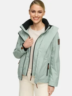 Marikoo Jacken & Westen*Damen Übergangsjacke - Erdbeere mint uni