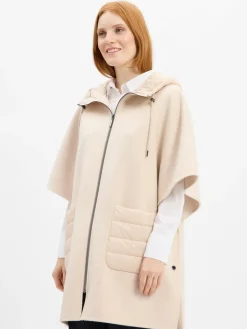 comma Jacken & Westen*Damen Übergangsjacke mit Woll-Anteil sand uni