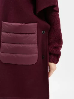 comma Jacken & Westen*Damen Übergangsjacke mit Woll-Anteil bordeaux uni