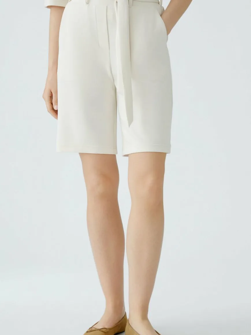Oui Hosen*Damen Bermuda ecru uni
