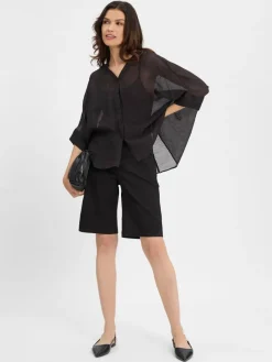 comma Hosen*Damen Bermuda schwarz uni