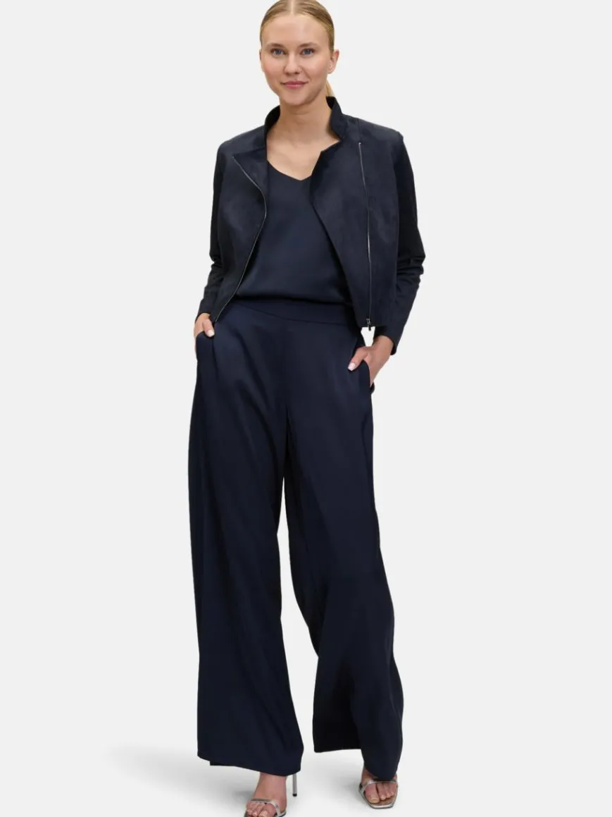 Vera Mont Blazer*Damen Bikerjacke marine blau uni