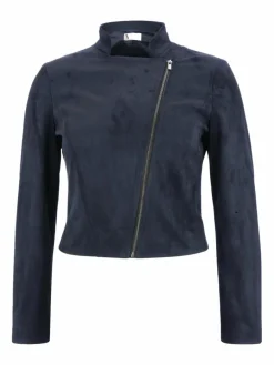 Vera Mont Blazer*Damen Bikerjacke marine blau uni