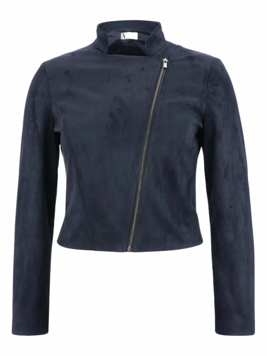 Vera Mont Blazer*Damen Bikerjacke marine blau uni