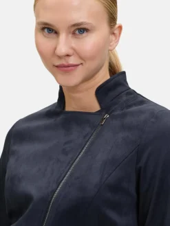 Vera Mont Blazer*Damen Bikerjacke marine blau uni