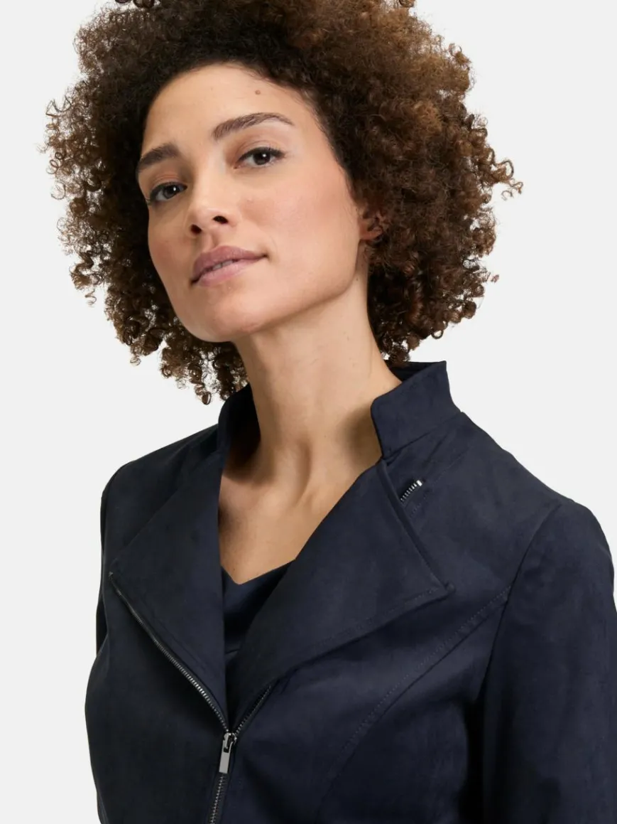 Vera Mont Blazer*Damen Bikerjacke marine blau uni