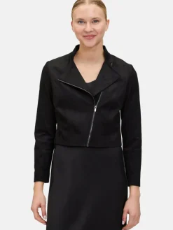 Vera Mont Blazer*Damen Bikerjacke schwarz uni