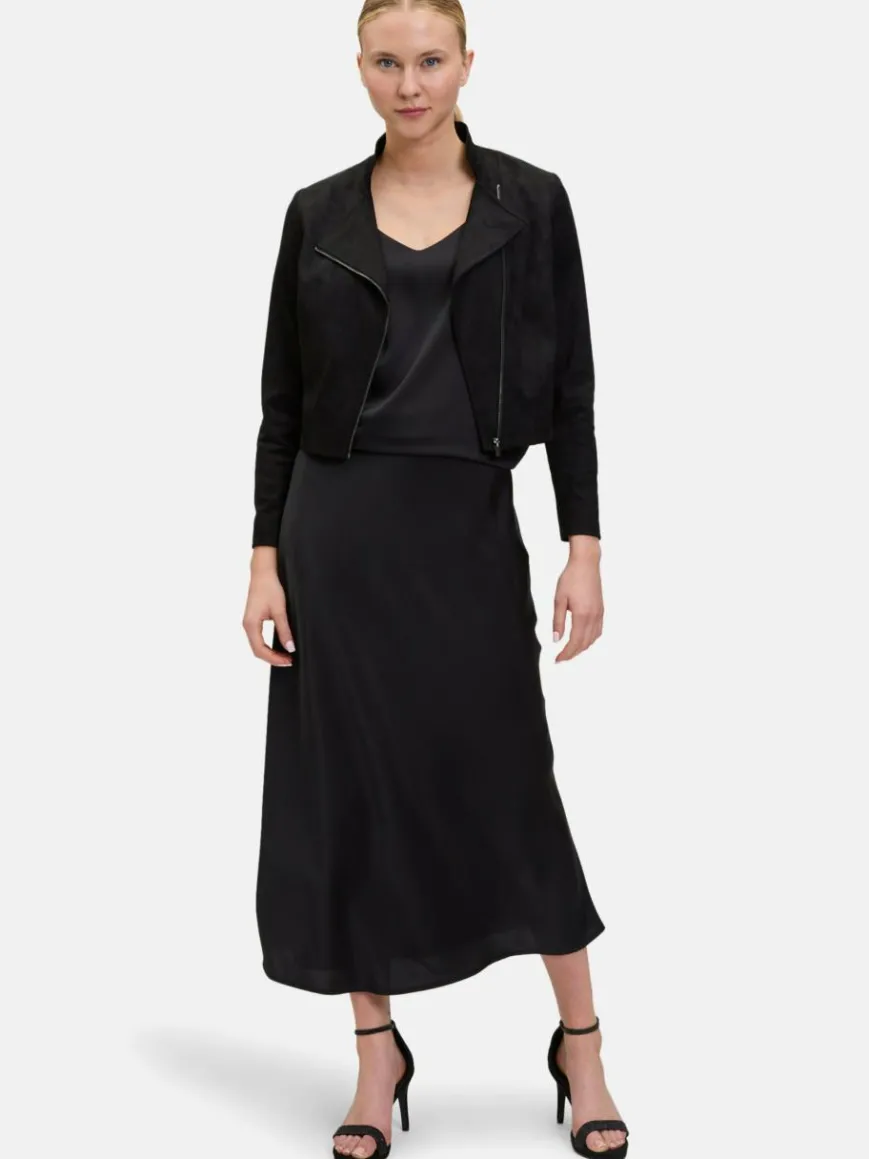 Vera Mont Blazer*Damen Bikerjacke schwarz uni