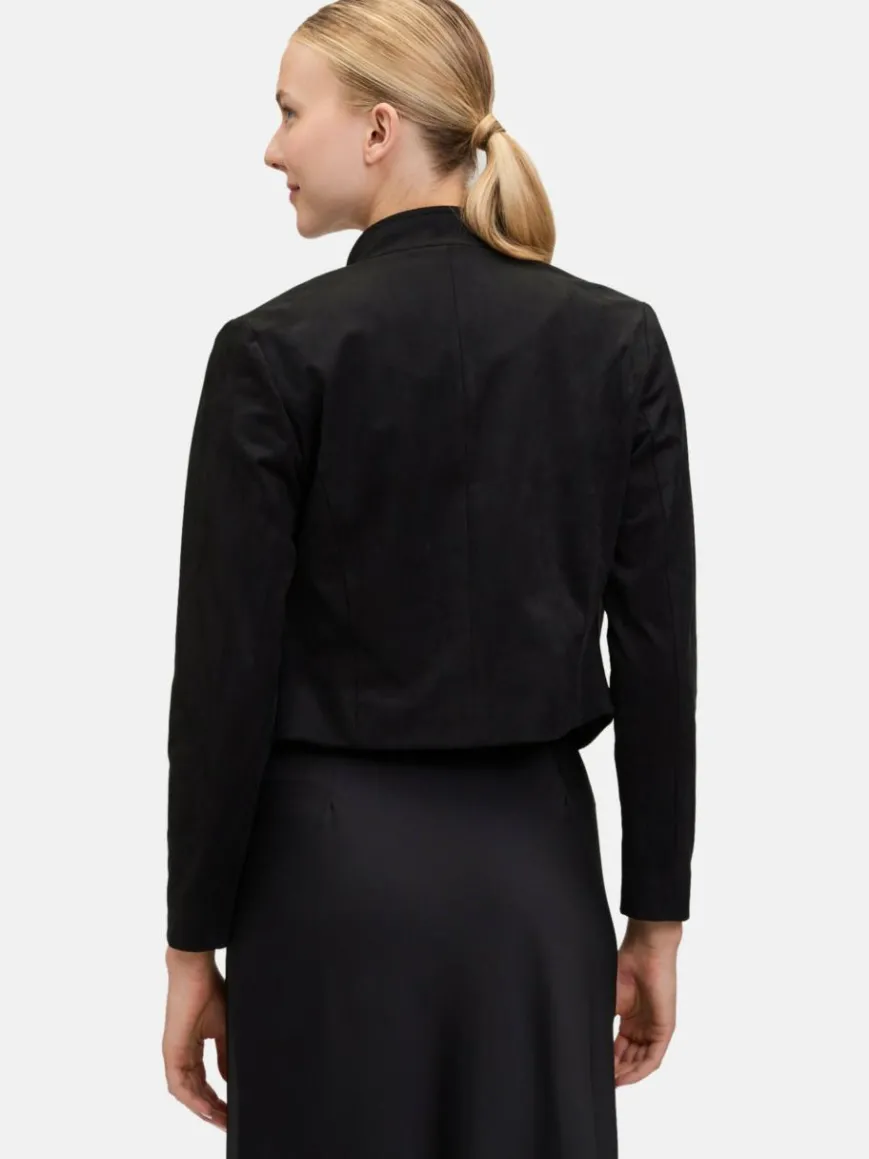 Vera Mont Blazer*Damen Bikerjacke schwarz uni