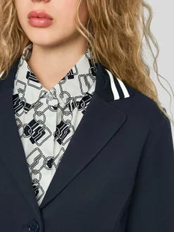 Marc Cain Blazer*Damen Blazer blau gemustert