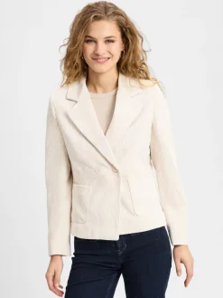 More & More Blazer*Damen Blazer ecru uni