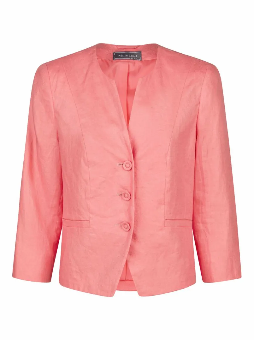 White Label Blazer*Damen Blazer rosa uni