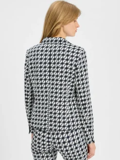 Marc Cain Sports Blazer*Damen Blazer marine weiß gemustert