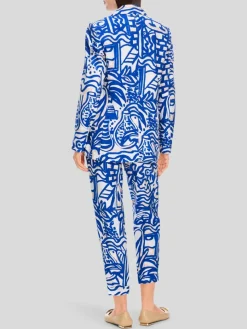 Marc Cain Blazer*Damen Blazer blau gemustert