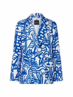 Marc Cain Blazer*Damen Blazer blau gemustert