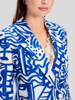 Marc Cain Blazer*Damen Blazer blau gemustert