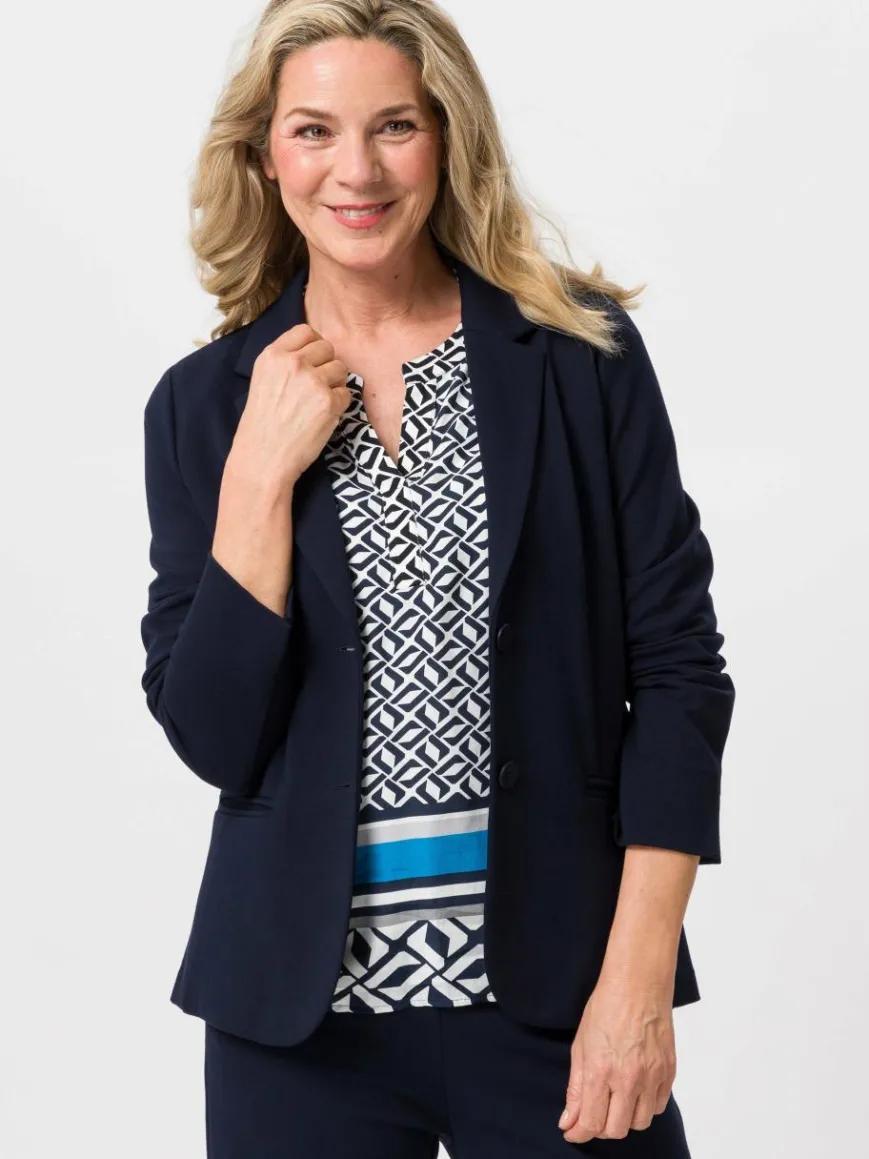 Frank Walder Blazer*Damen Blazer marine blau uni